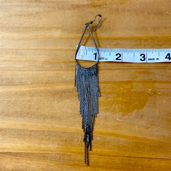 Not4 sale sold Bundle Gunmetal fringe boho long earrings - Picture 10 of 13